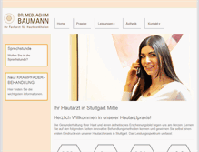 Tablet Screenshot of hautarzt-stuttgart-mitte.de